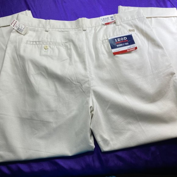 NWT 📌Izod Wrinkle Free Classic Cotton Pants - Picture 2 of 12